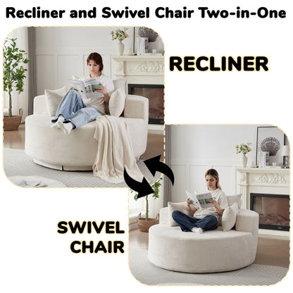 Modern Single Sofa and Swivel Sleeper Chair