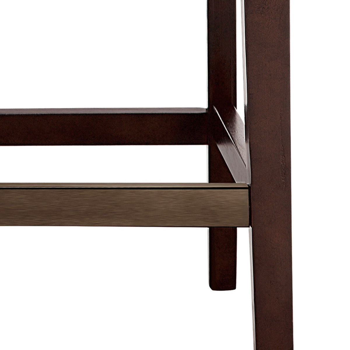 Tufted Counter Stool frame in dark brown wood for counter height benches on Tampa Home & Garden Store