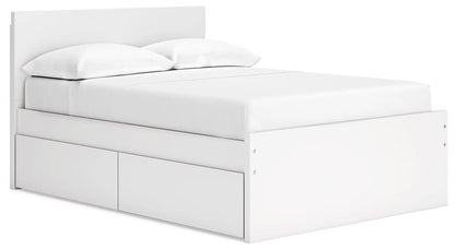 Onita Panel Platform Bed white finish with under-bed storage drawers by Unique Piece Furniture on Tampa Home & Garden Store