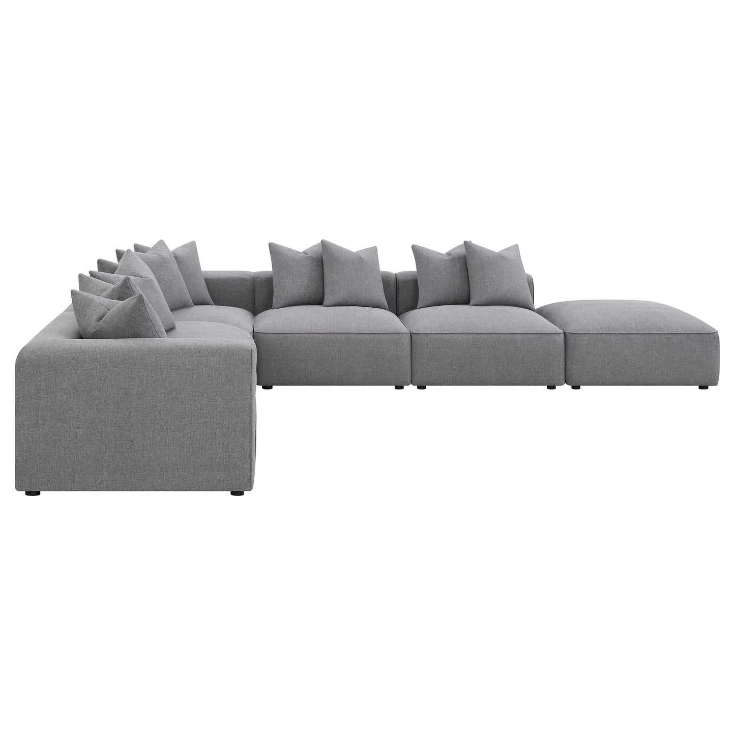Amherst gray modular sectional sofa with cushions, 2-piece set by HouseOfZazla on Tampa Home & Garden Store