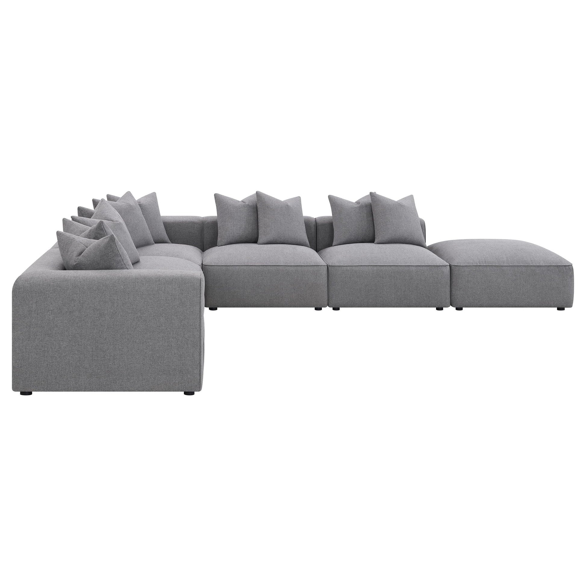 Amherst gray modular sectional sofa with cushions, 2-piece set by HouseOfZazla on Tampa Home & Garden Store