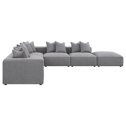 Amherst gray modular sectional sofa with cushions, 2-piece set by HouseOfZazla on Tampa Home & Garden Store