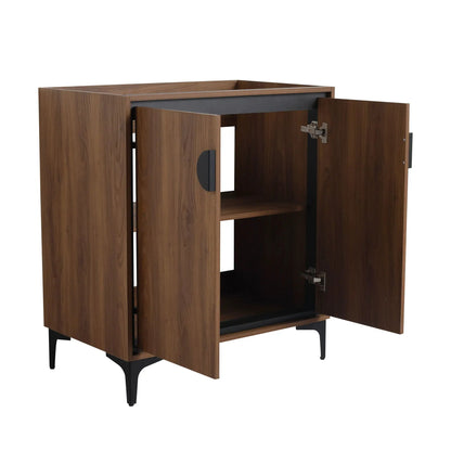 Vanity cabinet in walnut finish with soft-close doors, engineered wood by Unique Piece Furniture on Tampa Home & Garden Store
