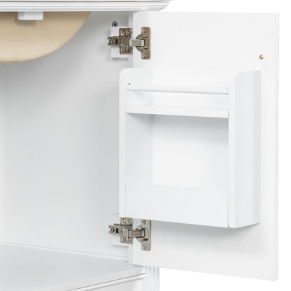 Freestanding vanity with drawer and soft-close doors white finish by HouseOfZazla on Tampa Home & Garden Store