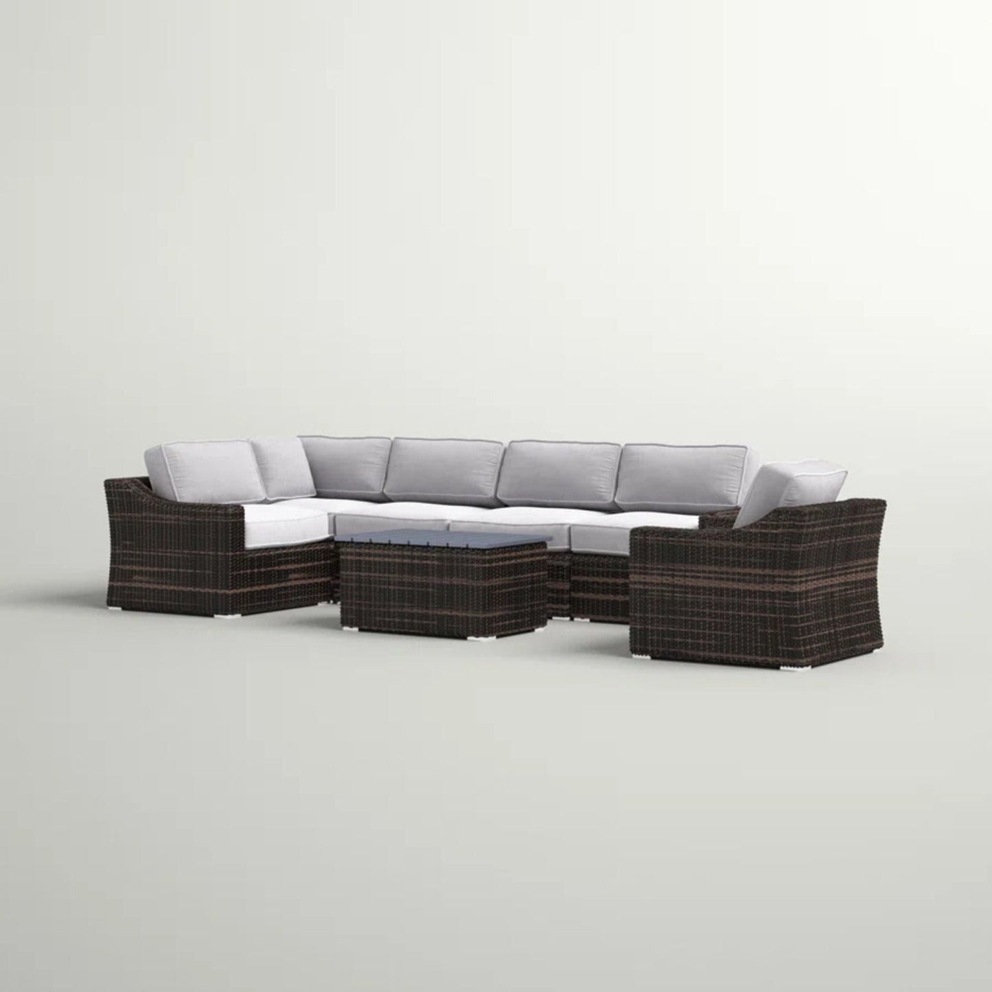 Durable Aluminum Wicker Sofa and Cushions