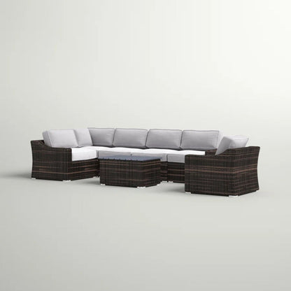Durable Aluminum Wicker Sofa and Cushions