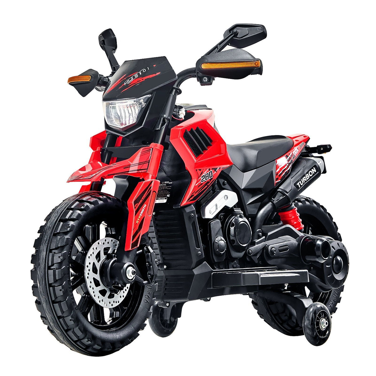 Kids' 12V electric ride-on motorcycle red and black with LED lights UpTrend Deals on Tampa Home & Garden Store