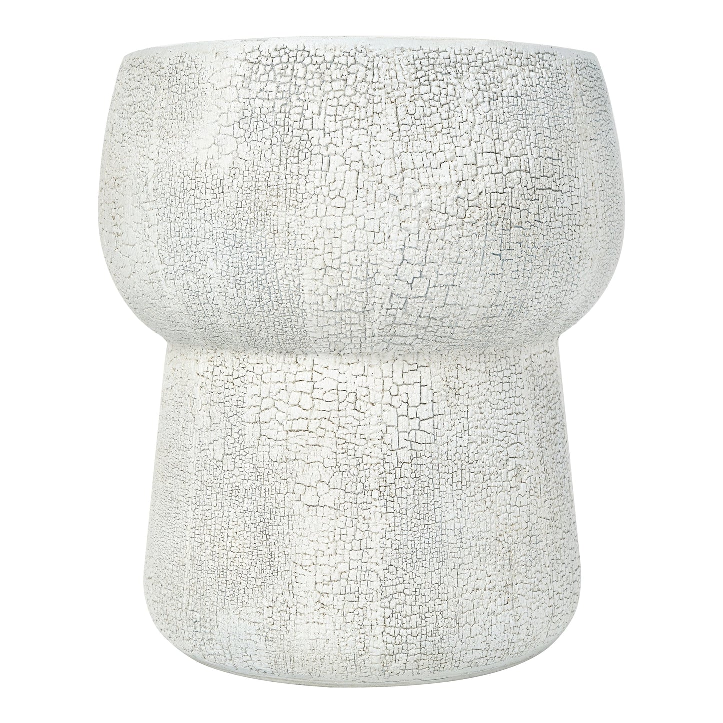 Modern Patio Accent Table with Cracked Finish
