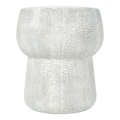 Modern Patio Accent Table with Cracked Finish