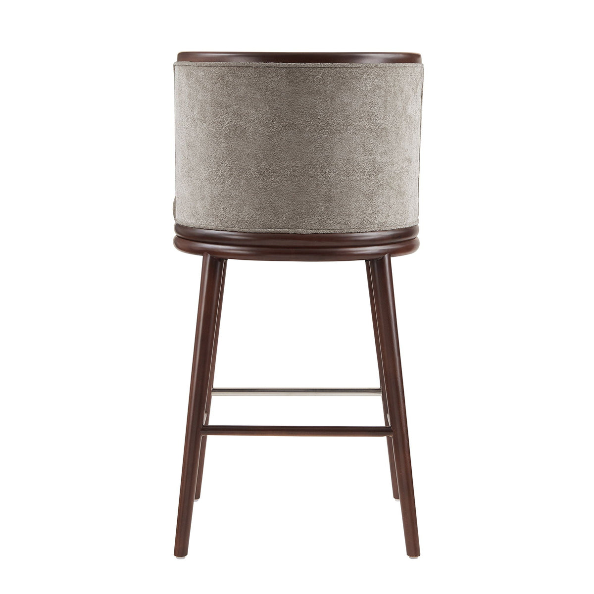 Evalyn Dove Barstool with Steel Footrest in Griege, bar-height 28–30in, HouseOfZazla on Tampa Home & Garden Store