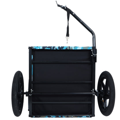 Outdoor Heavy Duty Collapsible Pet Bike Trailer 16-Inch Wheels by HouseOfZazla, camouflage on Tampa Home & Garden Store