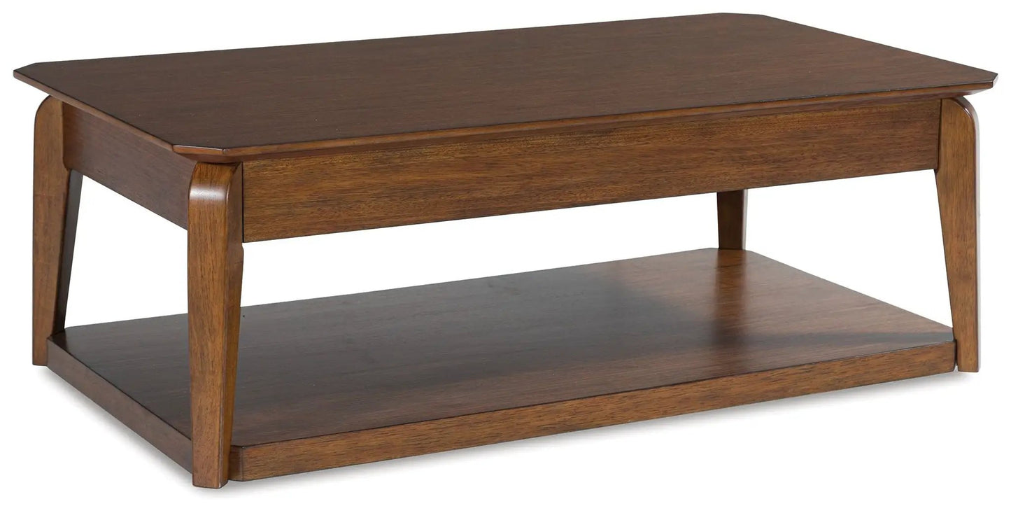 Trenmour Rectangular Cocktail Table Medium Brown
