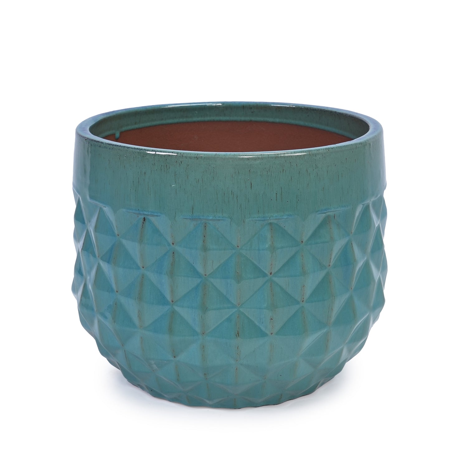 Vintage Turquoise Ceramic Planters Set of 3