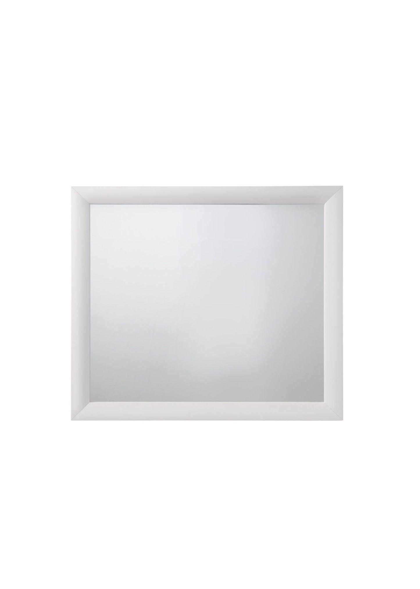 Ireland Contemporary Design Mirror with white square frame and sleek glass on Tampa Home & Garden Store