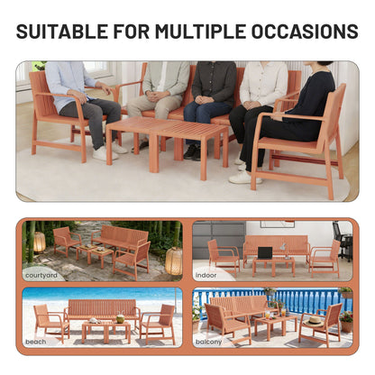HouseOfZazla waterproof orange 2-piece outdoor patio set with chairs and table on Tampa Home & Garden Store
