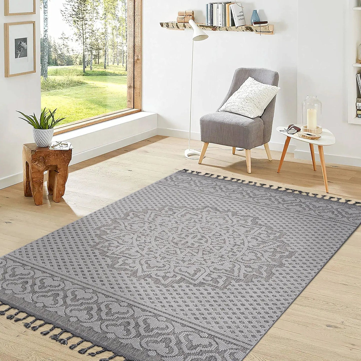 Guros Medallion Indoor Outdoor Area Rug Durable