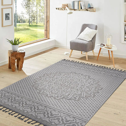 Guros Medallion Indoor Outdoor Area Rug Durable