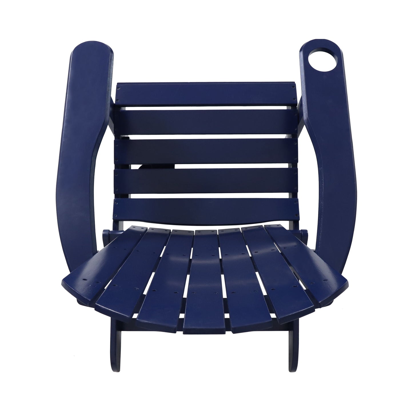 Zenithia outdoor foldable Adirondack chair with 2 cup holders navy blue by HouseOfZazla on Tampa Home & Garden Store