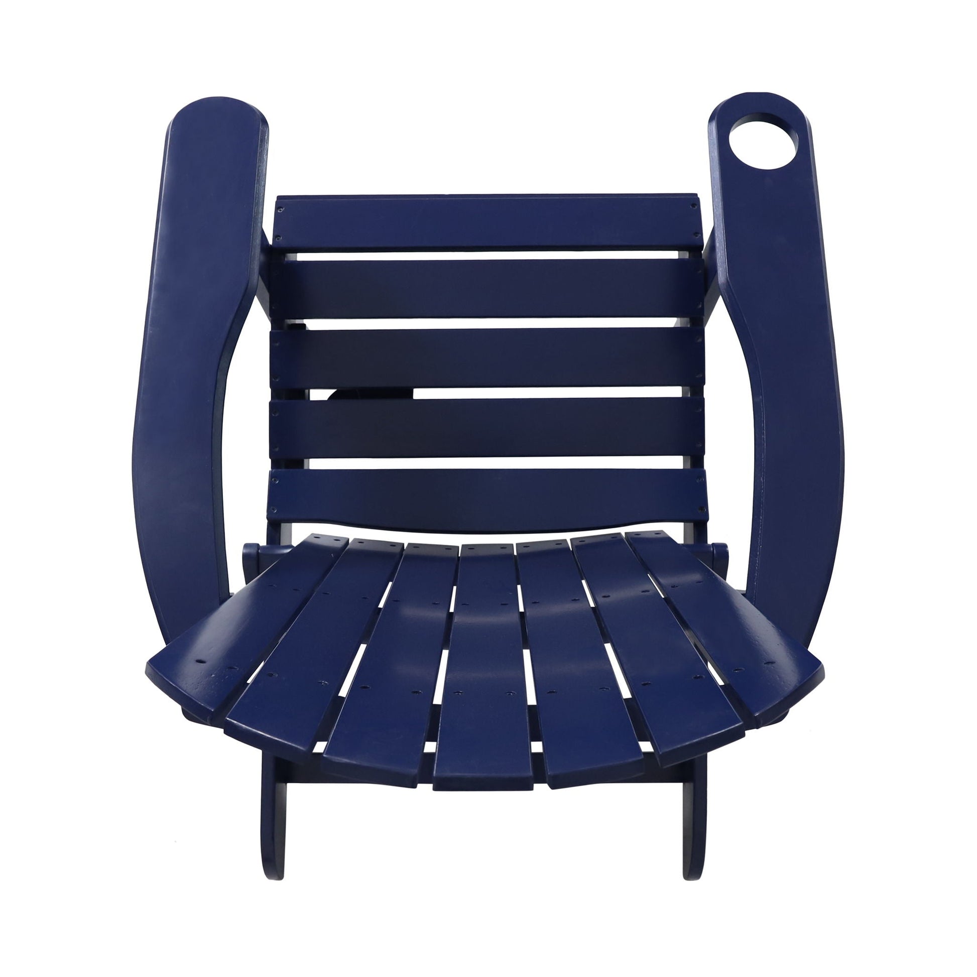 Zenithia outdoor foldable Adirondack chair with 2 cup holders navy blue by HouseOfZazla on Tampa Home & Garden Store