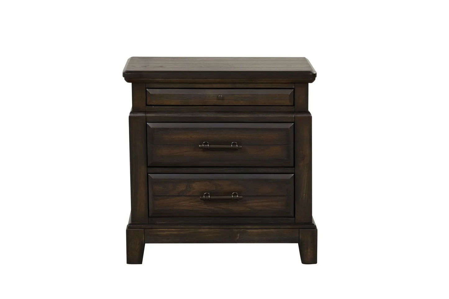 2 Drawer Nightstand With Mahogany Finish