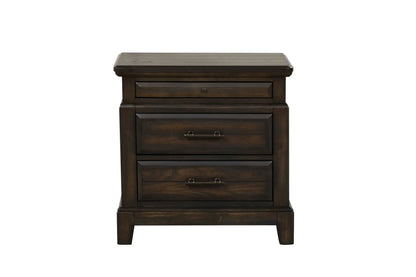 2 Drawer Nightstand With Mahogany Finish