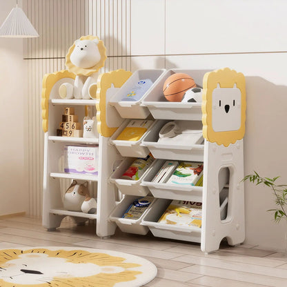 Kids Bookshelf and Toy Storage Organizers 4 Tier