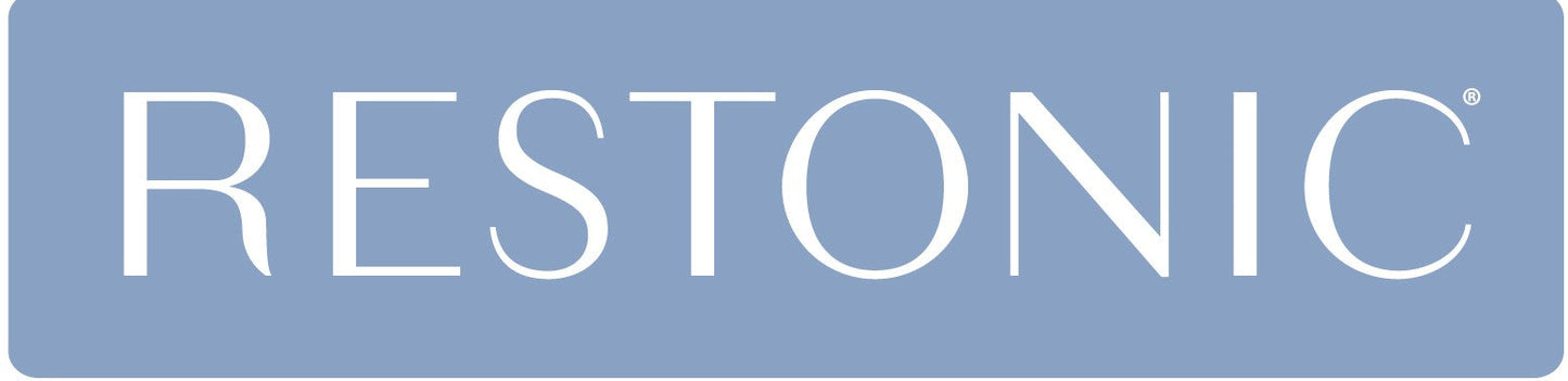 Restonic logo on a blue rounded-rectangle background on Tampa Home & Garden Store