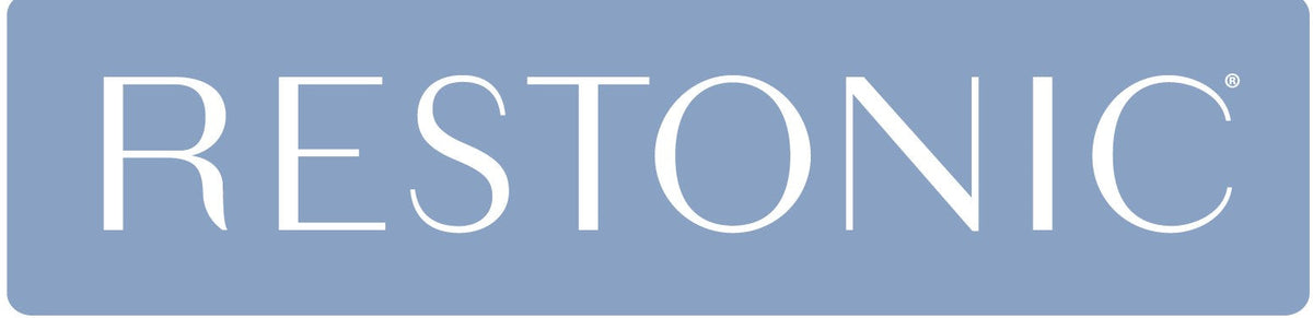 Restonic logo on a blue rounded-rectangle background on Tampa Home & Garden Store