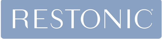 Restonic logo on a blue rounded-rectangle background on Tampa Home & Garden Store
