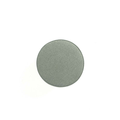 Bailey Upholstered Accent Ottoman round grey fabric top HouseOfZazla on Tampa Home & Garden Store