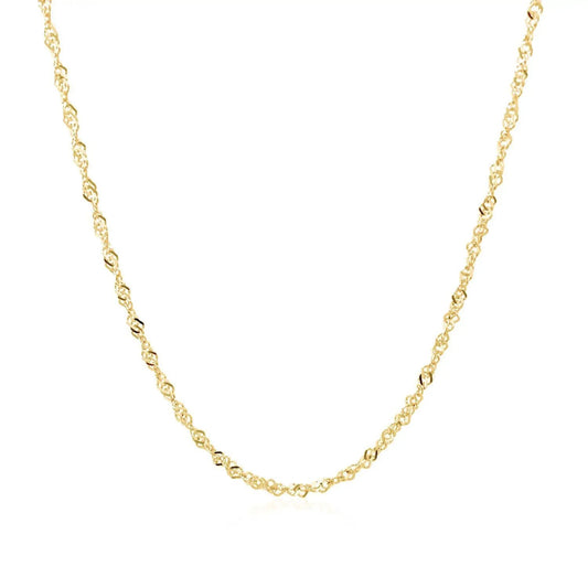 14k yellow gold Singapore chain necklace 1.5mm Bids.com on Tampa Home & Garden Store