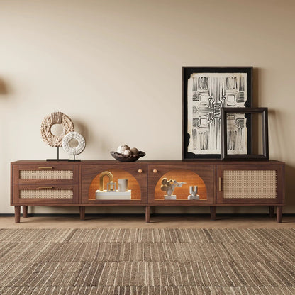 TV Stand With App LED Lights and Door Storage