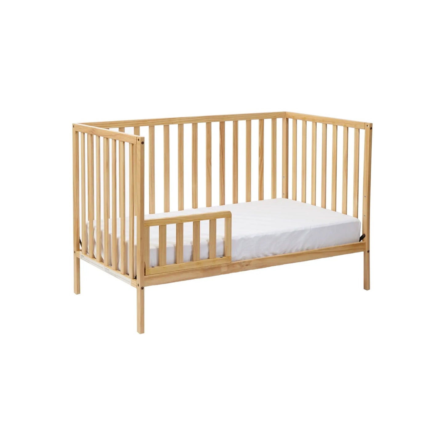 Palmer 3-in-1 Convertible Island Crib natural wood with slatted sides by Unique Piece Furniture on Tampa Home & Garden Store