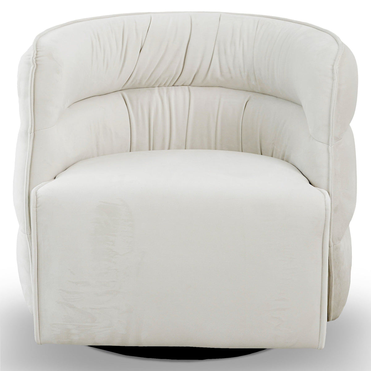 Walden Stylish Swivel Chair with Armrests ivory leather by HouseOfZazla, swivel armchair on Tampa Home & Garden Store