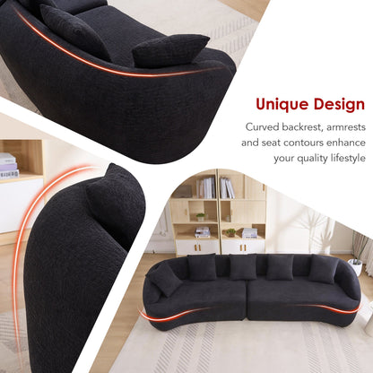 Compression Sponge And Polyester Living Sofa