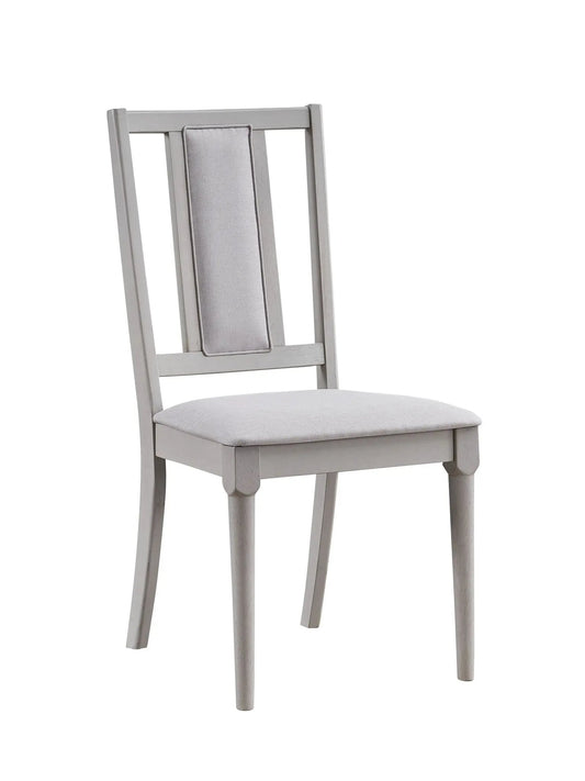 Marta side chair set of 2 in beige and natural with upholstered back cushion on Tampa Home & Garden Store