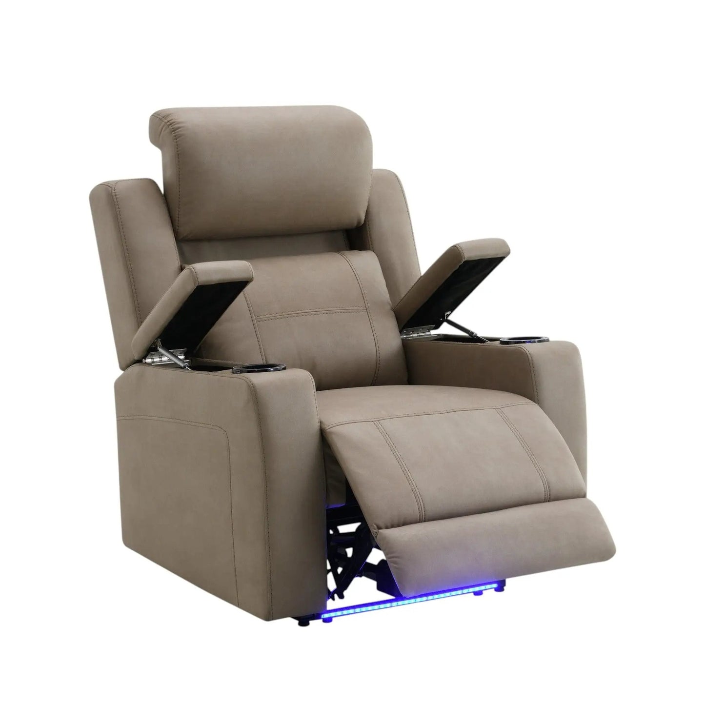 Lugo Power Motion Recliner and Cup Holder Camel
