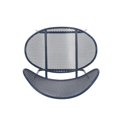 Elba Contemporary Chair Set armless outdoor chair navy blue metal mesh on Tampa Home & Garden Store