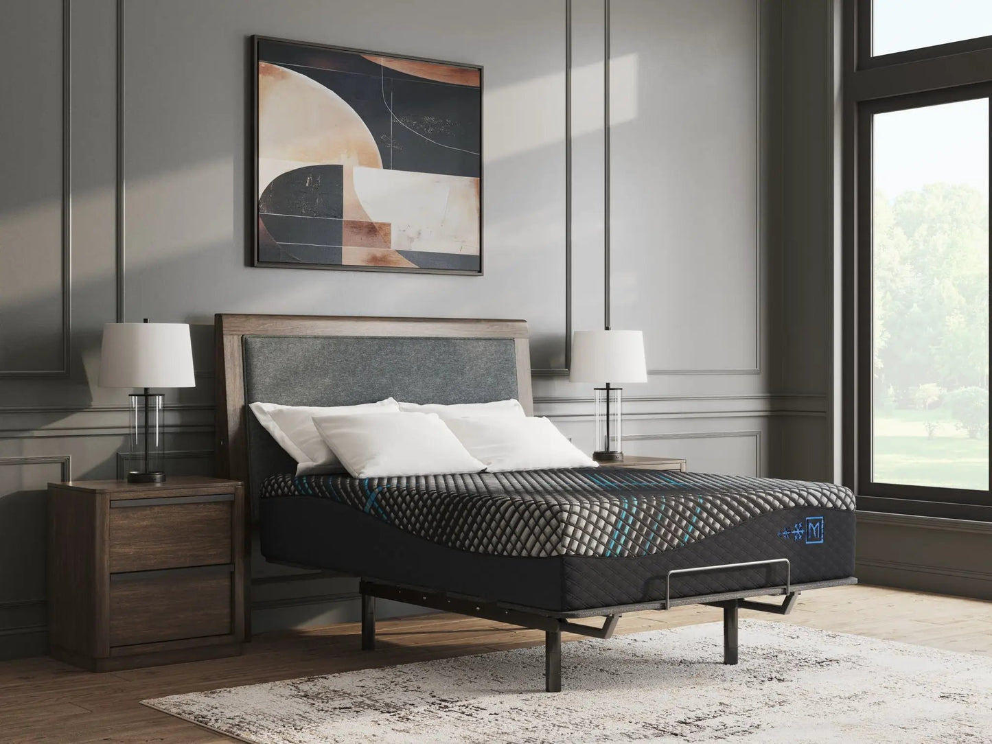 Millennium 2.0 Foam 14 Inch Mattress memory foam by Unique Piece Furniture in dark gray cover on Tampa Home & Garden Store