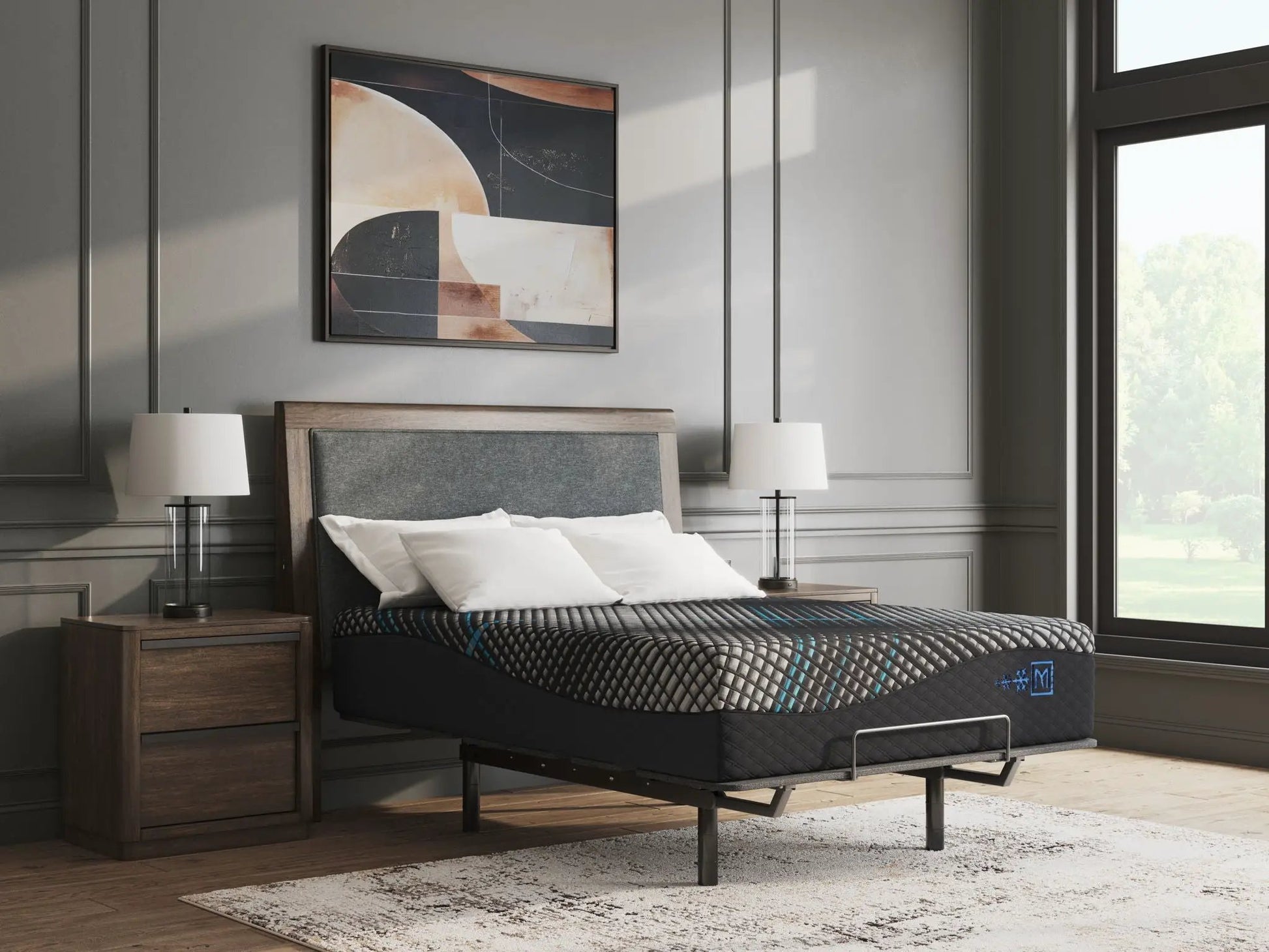 Millennium 2.0 Foam 14 Inch Mattress memory foam by Unique Piece Furniture in dark gray cover on Tampa Home & Garden Store