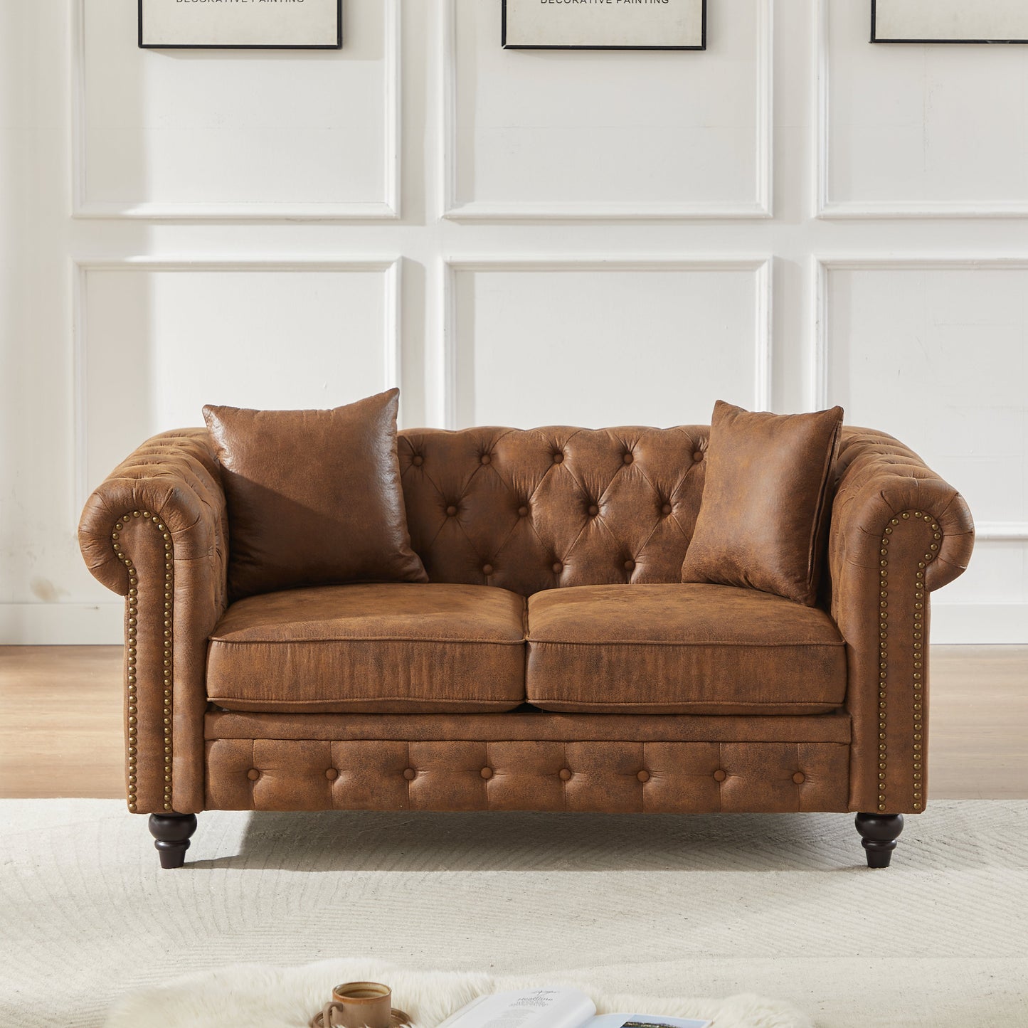 Contemporary Chesterfield Sofa and Tech Fabric
