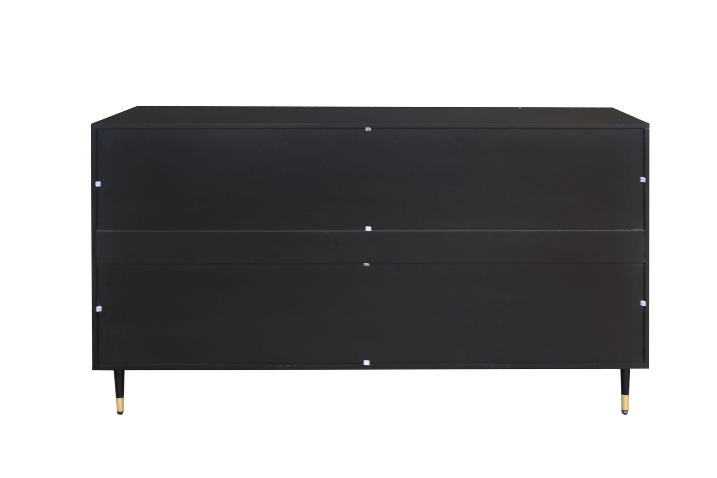 Wood Sideboard With Fluted Glass Doors and Legs