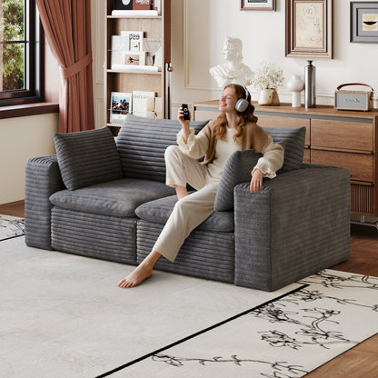 Cloud Sofa in Corduroy and Modular Fabric