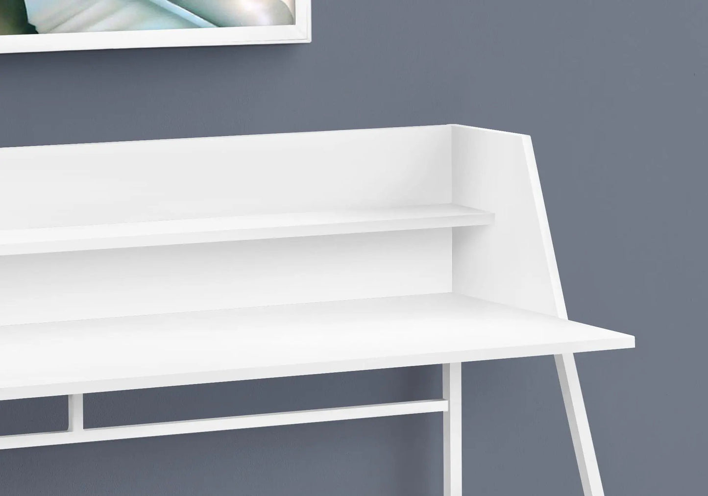 Marble Look Computer Desk for Home Office