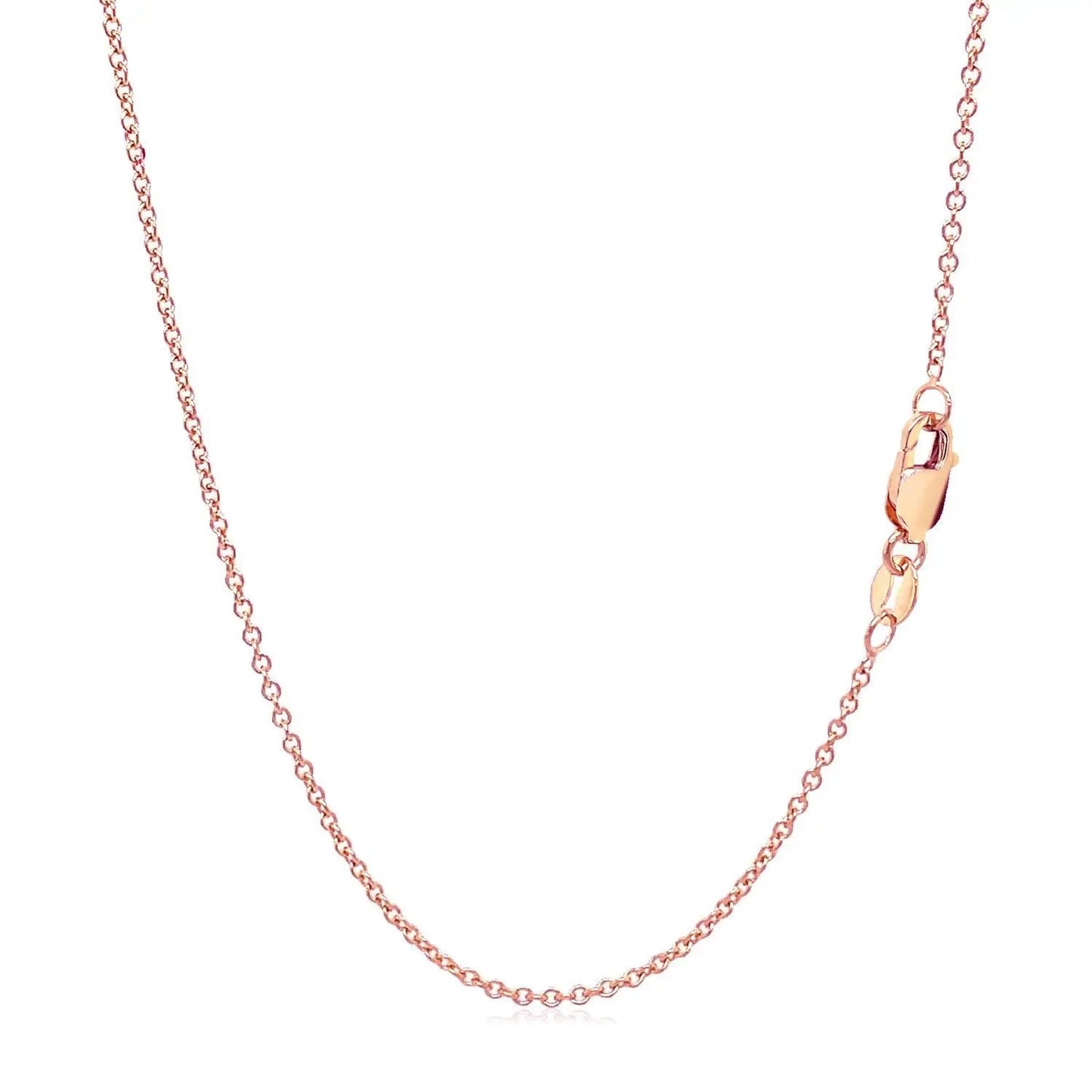 14k rose gold round cable link chain necklace 1.25 mm by Bids.com on Tampa Home & Garden Store