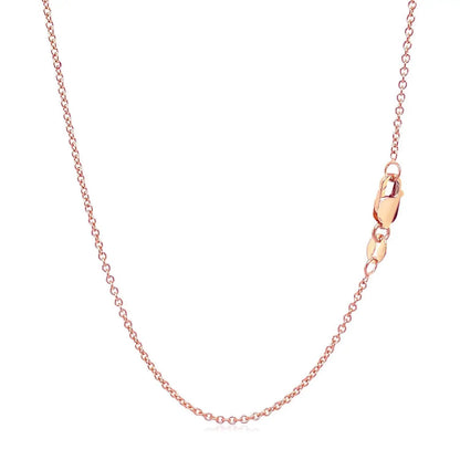 14k rose gold round cable link chain necklace 1.25 mm by Bids.com on Tampa Home & Garden Store