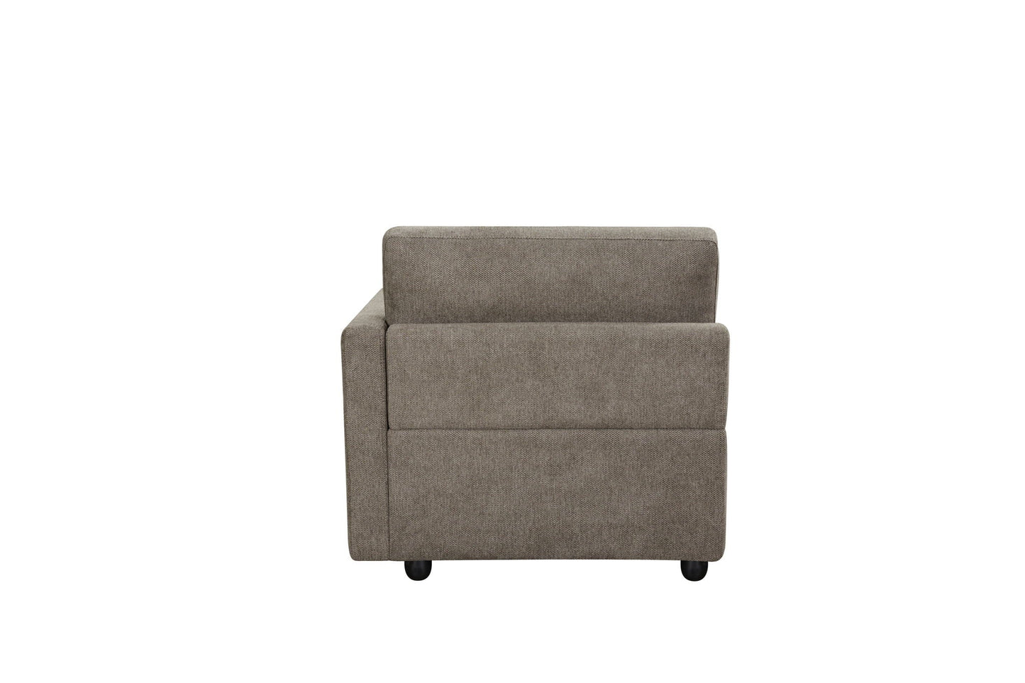 Rylie Modular Sectional Sofa taupe fabric by HouseOfZazla with toss pillows on Tampa Home & Garden Store