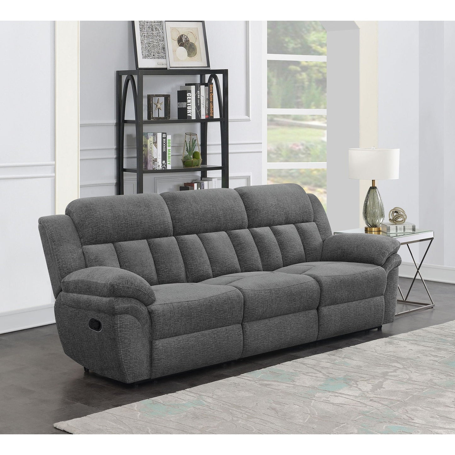 Divine Tufted Reclining Sofa with Memory Foam