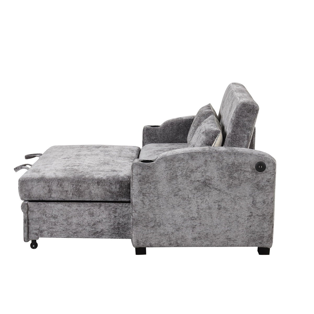 Convertible Sofa With Usb And Adjustable Backrest