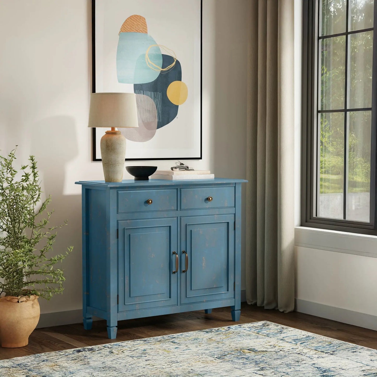 Connaught Solid Wood Entryway Storage Cabinet